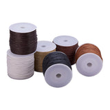 Waxed Cotton Thread Cords Kits, Mixed Color, 1mm, about 74m/roll