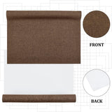 1Pc DIY Polyester Fabrics, with Paper Back, for Book Binding, Coffee, 430x1000mm