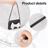 4Pcs 4 Colors PU Leather Bag Handles, with Alloy Swivel Clasp, Mixed Color, 62x1x0.2~0.5cm, 1pc/color