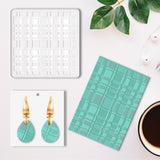 Acrylic Clay Texture Boards, Square, Tartan, 100x100mm, 2pcs/set