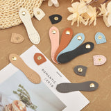14 Sets 7 Colors Imitation Leather Sew on Purse Lock with Snap Button, Mixed Color, 3.2~10.8x2.6~2.65x0.15cm, Hole: 1.6mm, 2 sets/color