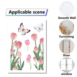 8 Sheets 8 Styles PVC Waterproof Wall Stickers, Self-Adhesive Decals, for Window or Stairway Home Decoration, Rectangle, Flower, 200x145mm, about 1 sheets/style