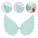 40Pcs 5 Colors Cloth Patches, with Glitter Powder, Costume Accessories, Appliques, Wings, Mixed Color, 63x88x1.5mm, 8pcs/color