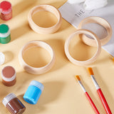 Unfinished Wood Plain Bangle for Women, Moccasin, Inner Diameter: 2-5/8 inch(6.75cm)