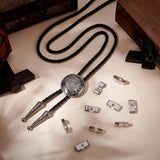 100Pcs Bolo Tie Slides Clasp Accessories, Blank Bolo Tie Slides Low Profile, Rectangle, Platinum, 19x7x5mm, Hole: 3x3mm