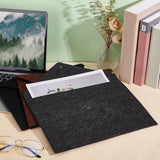 3Pcs 3 Colors Felt File Stationery Storage Pockets, File Envelope Pouch, with Snap Button, Rectangle, Mixed Color, 245x340x6mm, 1pc/color
