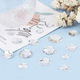 170Pcs 5 Sizes Acrylic Rhinestone Cabochons, Flat Back, Faceted, Half Round, Clear, 12~25x4.5~8mm