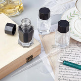 Fountain Pen Ink Bottled Sets, with ABS Plastic Bottle Cap, Mini Transparent Plastic Funnel Hopper, Dropper, Clear, 3.2x3.2x6.7cm, Inner Diameter: 1.4cm, Capacity: 15ml(0.51fl. oz)