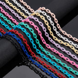 ABS Plastic Cable Chains, Oval, Mixed Color, 13.5~14x8x2mm, 14.9 inch~15.35 inch(38~39cm)/strand, 20strands/set