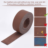 PU Leather Fabric, for Shoes Bag Sewing Patchwork DIY Craft Appliques, Coconut Brown, 2.5x0.13cm, 2m/roll