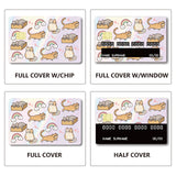 PVC Plastic Waterproof Card Stickers, Self-adhesion Card Skin for Bank Card Decor, Rectangle, Cat Shape, 186.3x137.3mm