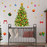 PVC Wall Stickers, Wall Decoration, Christmas Tree, 900x390mm, 2pcs/set