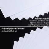 Plastic Board, Polyethylene PE Board, for Sand Table, Craft, Rectangle, White, 265x200x0.5mm