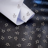150Pcs Tibetan Style Alloy Charms, Star, Antique Silver, 14.5x12x1mm, Hole:2mm