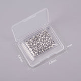 Flat Round 304 Stainless Steel Spacer Beads, Stainless Steel Color, 6x3mm, Hole: 2mm, 100pcs/box