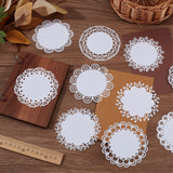 3 Sets 2 Styles Round Lace Scrapbooking Paper Pads, for DIY Scrapbooking, Photo Album, White, 9.9~10.3x0.02cm, 10pcs/set