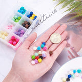 Opaque Resin Beads, Flower, Mixed Color, 9x7mm, Hole: 1mm, 160pcs/box