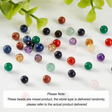 Natural & Synthetic Mixed Gemstone Beads, Round, Mixed Dyed and Undyed, 6mm, Hole: 2mm, 50pcs/box