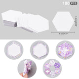 Paper Quilting Templates, English Paper Piecing, DIY Patchwork Sewing Crafts, Hexagon, White, 45x52x0.2mm, Unilateral Length: 26mm, 100pcs/bag