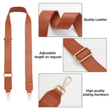 Imitation Leather Adjustable Wide Bag Handles, with Alloy Swivel Clasps, Sienna, 84~140cm