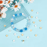 50Pcs 2 Colors Rack Plating Brass Beads, Flat Round, Long-Lasting Plated, Mixed Color, 6x3mm, Hole: 1.2mm, 25pcs/color