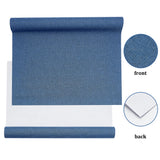 1Pc DIY Imitation Leather Cloth, Suede Fabric, with Paper Back, for Book Binding, Velvet Box Making, Royal Blue, 420x1000x0.1mm