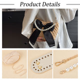 DIY Women's Bowknot Crossbody Bag Making Kits, including Thick Polyester Yarns, Imitation Leather Bag Bottoms, Plastic Bag Handles, Magnetic Clasp, Needle, PapayaWhip, 1.95~117.5x0.16~19.5x0.11~7.6cm