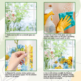 PVC Wall Stickers, for Window Decorations, Leaf, 290x1160mm