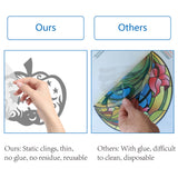 PVC Window Sticker, Flat Round Shape, for Window or Stairway  Home Decoration, Halloween Themed Pattern, 180x180x0.3mm