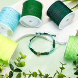 6 Rolls 6 Colors Braided Nylon Thread, Chinese Knotting Cord Beading Cord for Beading Jewelry Making, Mixed Color, 0.8mm, about 100 yards/roll, 1 roll/color