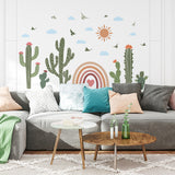 PVC Wall Stickers, Wall Decoration, Cactus Pattern, 390x800mm