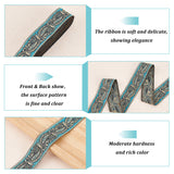 15M 3 Styles Ethnic Style Embroidery Polyester Ribbons, Garment Accessories, Floral Pattern, Mixed Color, 1 inch(24~25mm), 5m/style