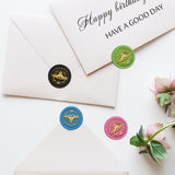 Brass Wax Seal Stamp with Handle, for DIY Scrapbooking, Butterfly Pattern, 3.5x1.18 inch(8.9x3cm)