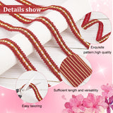 Centipede Braided Polyester Lace Trim, Garment Accessories, Red, 3/4 inch(20mm), about 12.58 Yards(11.5m)/Card