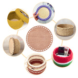 Flat Round Wooden Basket Bottoms, Crochet Basket Base, for Knitting Supplies and Home Decor Craft, Mixed Color, 200x3mm