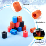 16Pcs 4 Colors Silicone Shock Absorber, Damping Standoff, Column, Mixed Color, 16x16mm and 18x18mm, Hole: 4mm and 8mm, 4Pcs/color