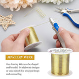 Round Copper Wire, for Wire Wrapped Jewelry Making, Light Gold, 20 Gauge, 0.8mm, about 98.42 Feet(30m)/roll