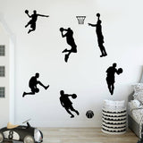 PVC Wall Stickers, for Wall Decoration, Basketball, 388x890mm