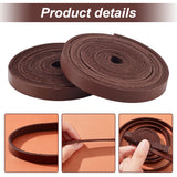4M Cowhide Leather Cord, Leather Jewelry Cord, Flat, Saddle Brown, 10x2.5mm, about 4.37 Yards(4m)/Set
