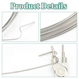 304 Stainless Steel Wire, Flat, Stainless Steel Color, 2x1mm, about 22.97 Feet(7m)/Bundle