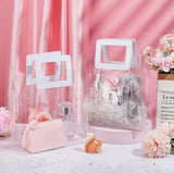 Valentine's Day Rectangle Transparent PVC Storage Bags with Handle, Gift Storage Bags, Clear, 24x18.4x0.75cm