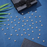 100Pcs 304 Stainless Steel Spacer Beads, Flat Round, Stainless Steel Color, 6x2mm, Hole: 2mm