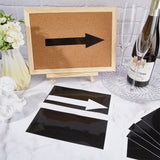 PVC Self Adhesive Arrow Label Stickers, Waterproof Directional Arrow Sign Decals for Floors, Walls and Smooth Surfaces, Black, 50x199x0.2mm, 2pcs/set