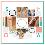 DIY Stretch Bracelets Making Kits, Including 3 Strands Shell Beads Strands and 1 Roll Clear Elastic Crystal Thread, Seashell Color, 4.9~6x0.4~6mm, Hole: 1.4mm,  about 15.94 inch~16.14 inch(40.5~41cm)