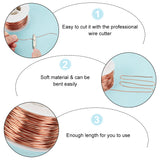 Copper Wire, Round, for Wire Wrapped Jewelry Making, Raw(Unplated), 16 Gauge, 1.3mm, about 147.64 Feet(45m)/Roll