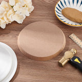Round Pottery Tools Ceramic Plate Forming Mold, Wooden Density Plate Printing Blank Stripping Mud Plate for Ceramic Project Work, Tan, 200x15mm
