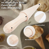 Beechwood Press Ice Cream Cone Mold, Pastry Mould, Cake Mold Baking, Antique White, 215x39mm