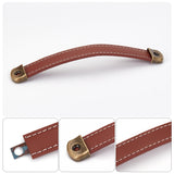 4 Sets 2 Colors PU Leather Drawer Handles, Door Pull Handles, Cabinet Pull Strap, with Alloy Buckles & Screws, Mixed Color, 180x21.5x4mm, 2 sets/color