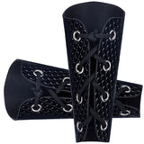 Adjustable Polyester Cord Bracelet, Gauntlet Wristband, Cuff Wrist Guard for Men, Black, 17.4x20.3x0.24cm