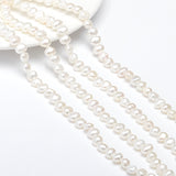 Grade A Natural Cultured Freshwater Pearl Beads Strands, Creamy White, 5~6.5x3.5~5.5mm, Hole: 0.8mm, about 62pcs/strand, 13.58 inch(34.5cm)